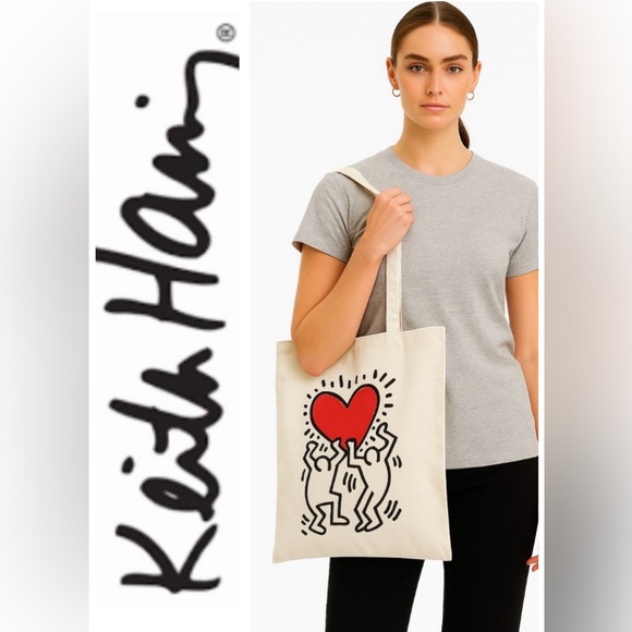Keith Haring Handbags - - Keith Haring holding heart tote- NWT